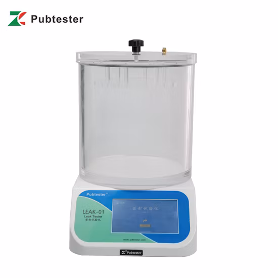 Testador de desempenho de vedação a vácuo com método de emissão de bolhas